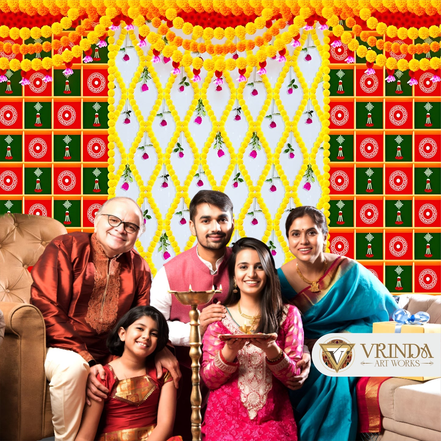 Sanskriti Splendor – Fabric Backdrop for Festive & Traditional Celebrations