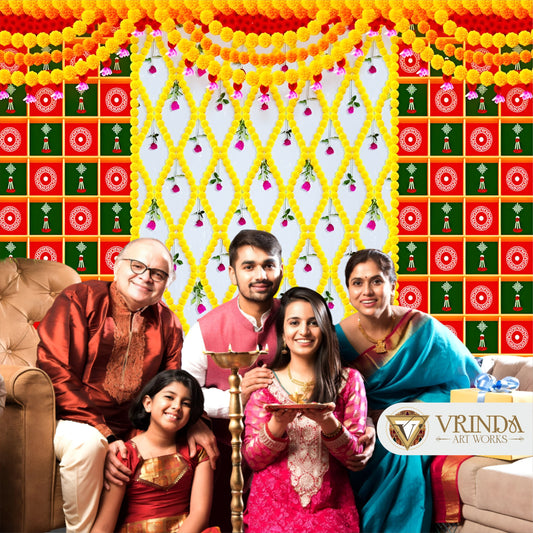 Sanskriti Splendor – Fabric Backdrop for Festive & Traditional Celebrations