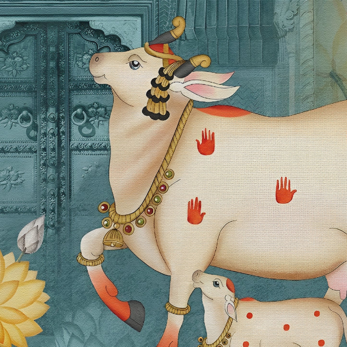 Divine Cow & Calf – Kamdhenu Blessings