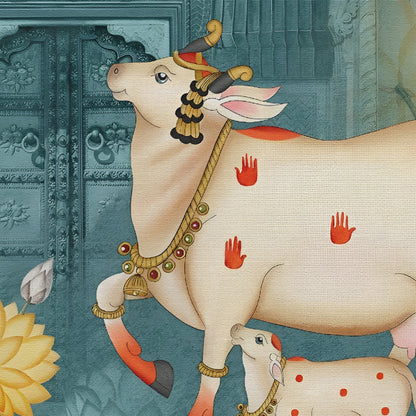 Divine Cow & Calf – Kamdhenu Blessings