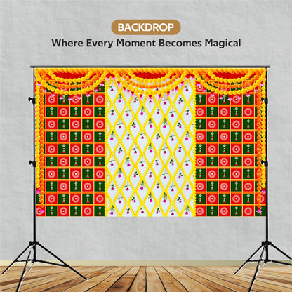 Sanskriti Splendor – Fabric Backdrop for Festive & Traditional Celebrations